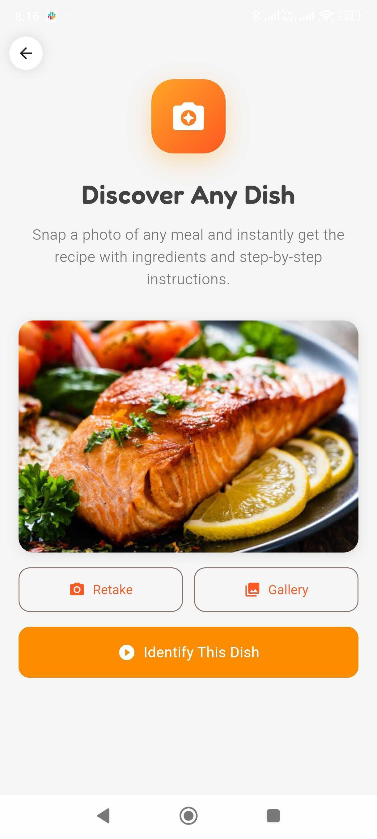 FridgeScanner food identification feature